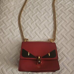 Authentic Red Fendi shoulder/crossbody handbag